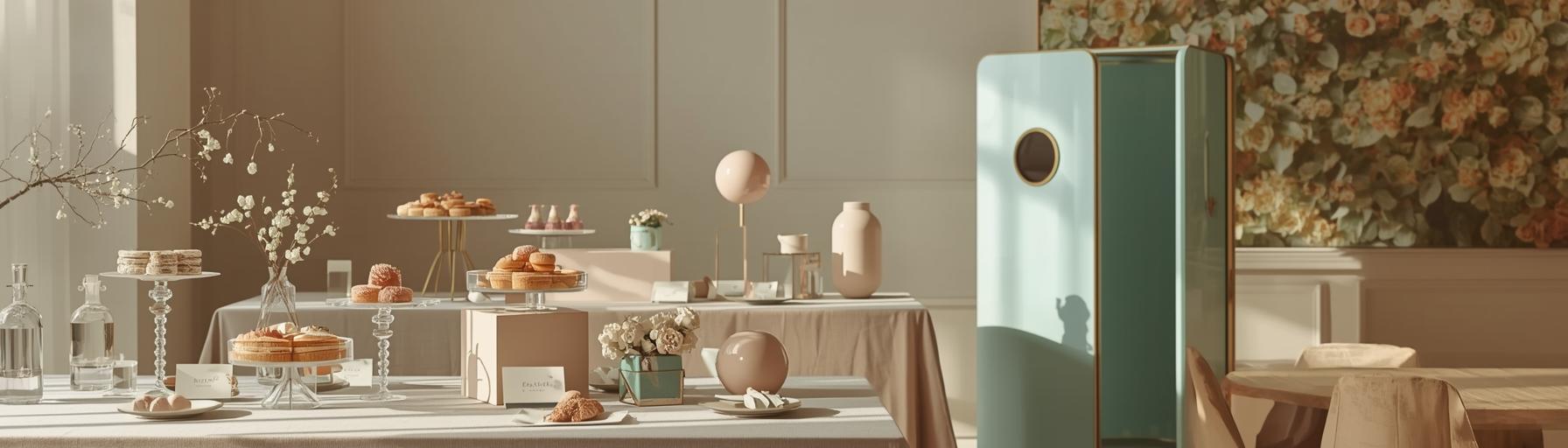 Rekwizyty, stoły tematyczne, słodki stół i fotobudka z brandingiem